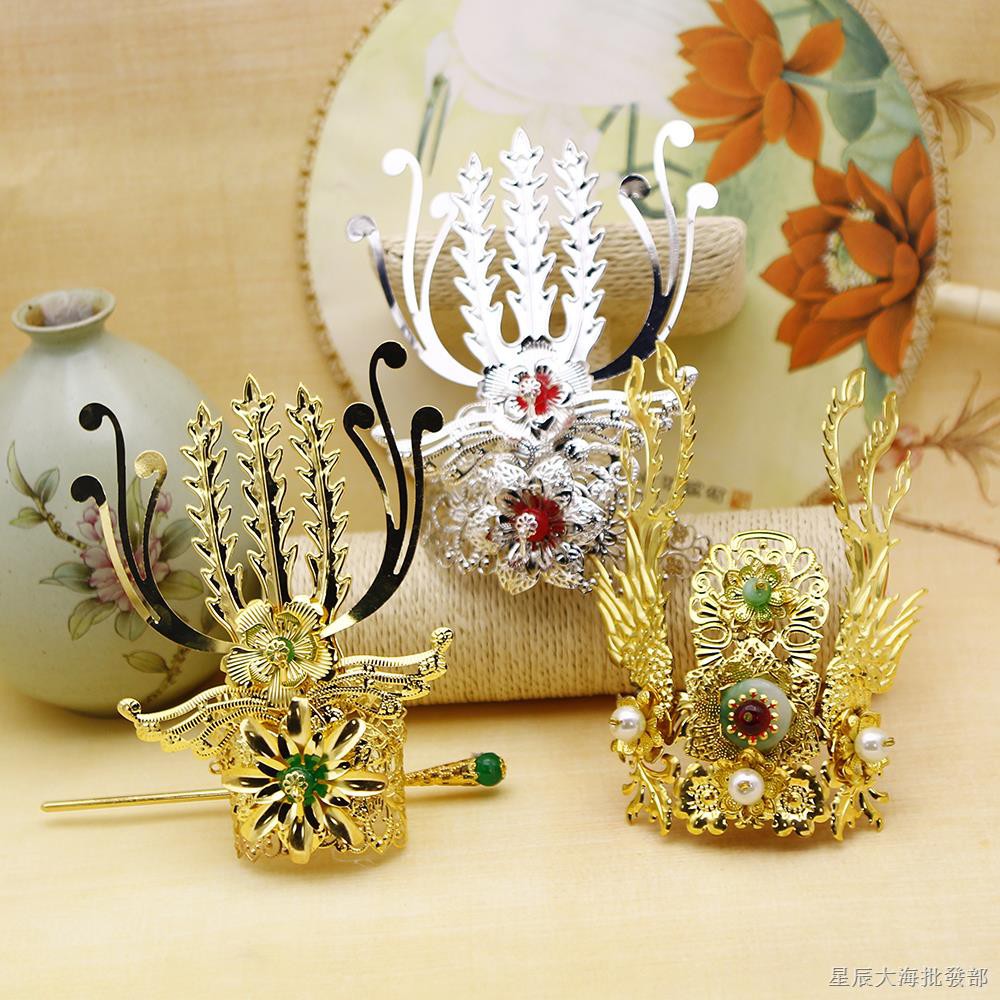 影視劇古裝男頭飾金色銀色華麗皇子太子發飾頭冠古風動漫束發飾品 蝦皮購物