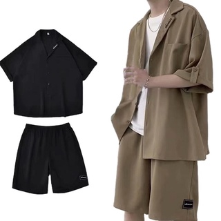 男生新款短袖西裝套裝 潮牌男士時尚休閒套裝 夏季套裝 西裝 套裝（EL8862）【壹號站】