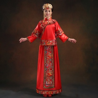 🌹手舞足蹈舞蹈用品🌹中國女古裝/古代中式新娘結婚秀禾服/購買價$1500元/出租價$400元