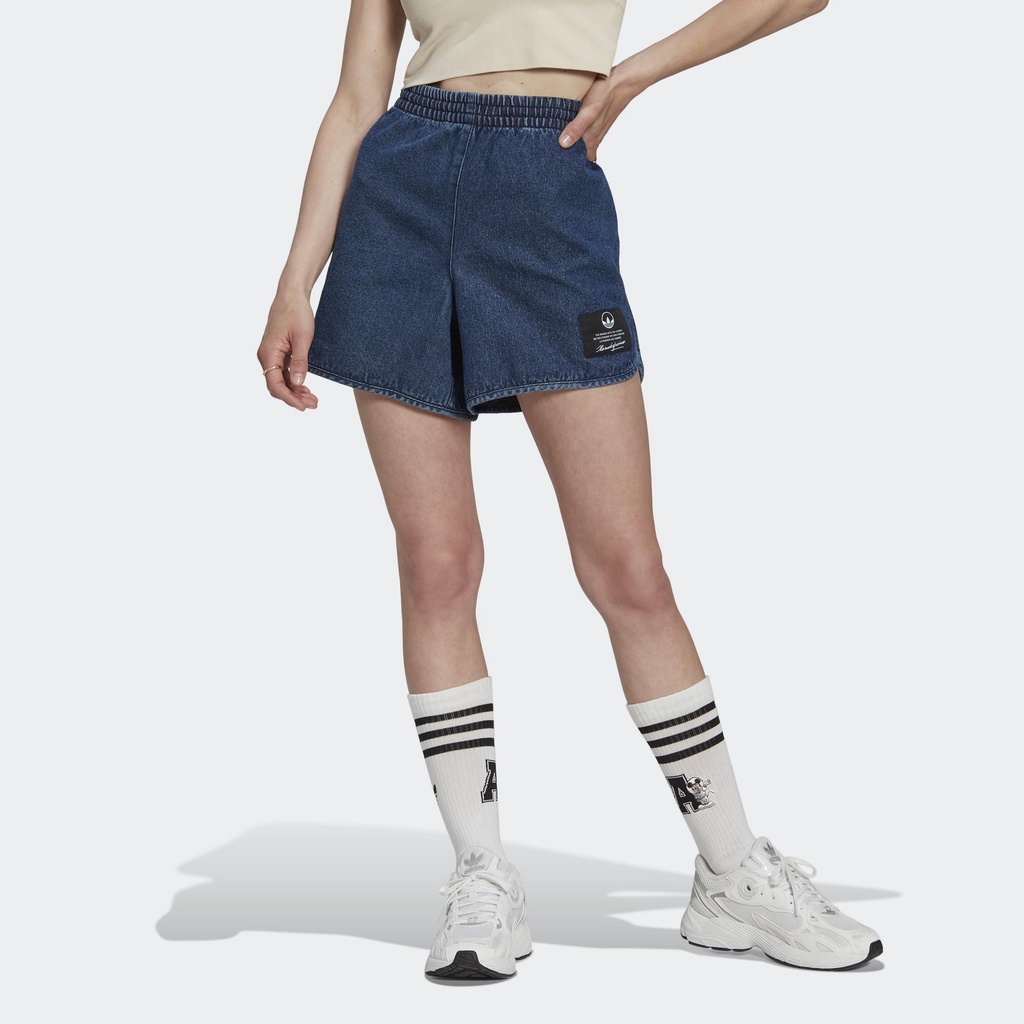 ADIDAS 女 運動短褲 DENIM SHORTS -HL9071