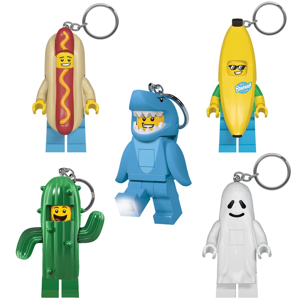 LEGO 裝扮人偶(幽靈 熱狗 香蕉 仙人掌 鯊魚) 鑰匙圈手電筒 (LED)【必買站】樂高文具周邊系列