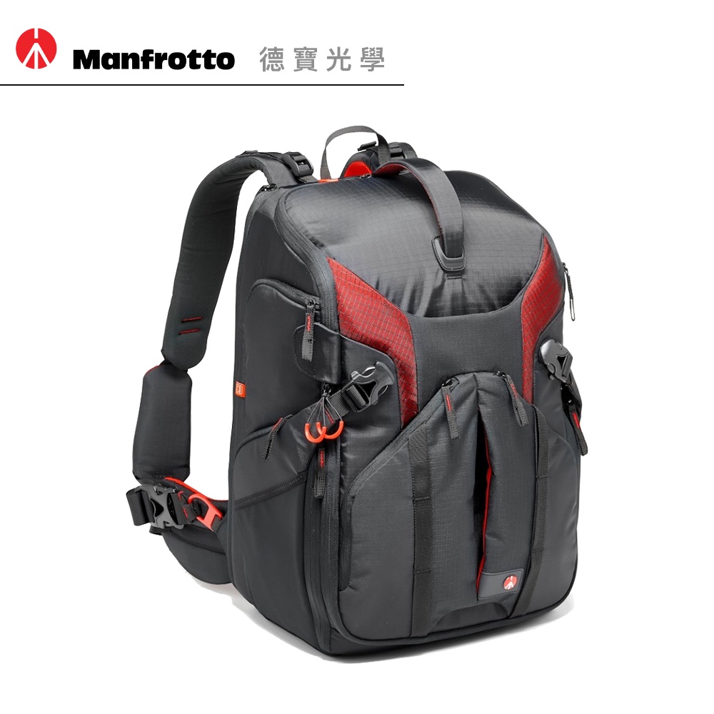 Manfrotto MBPL-3N1-36 旗艦級3合1雙肩背包36L 黑紅色 相機包 出國必買 正成總代理公司貨