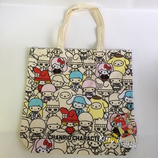 [Kitty 旅遊趣] Hello Kitty 手提包 手提袋 凱蒂貓 帆布提袋 補習袋 文件袋 世界