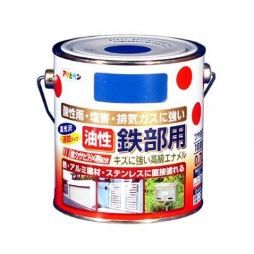 日本 Asahipen 鐵製品防鏽油性面漆 紅 0.7L