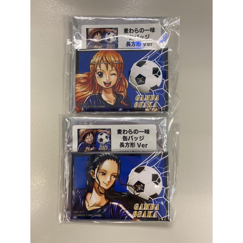 海賊王 日本足球賽聯名 徽章 別針-羅賓、娜美