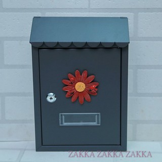 [HOME] 花邊信箱 波斯花信箱 超取限3件信箱 屋簷造型紅色波斯菊鍛鐵信箱 意見箱 郵箱 郵筒