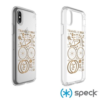 Speck iPhone X/XS 5.8吋 Presidio Clear+Print CityBike 透明防摔保護殼