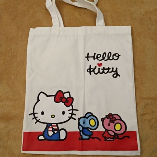 【全新買就送小禮】Hello Kitty 凱蒂貓 帆布袋 手提袋 側背袋 環保袋 購物袋 便宜賣