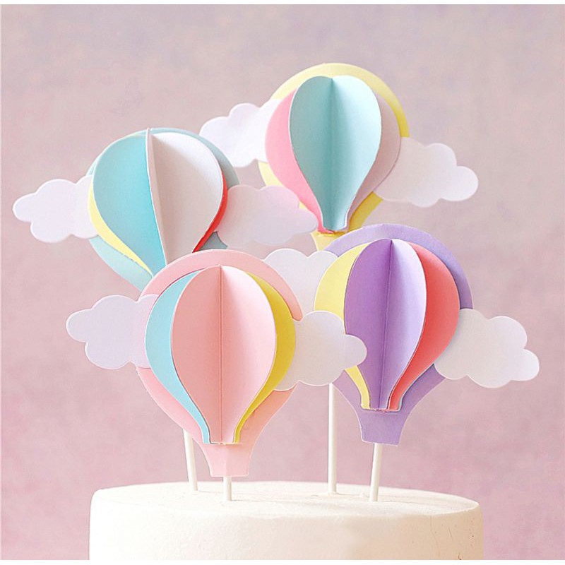 「台灣現貨」蛋糕裝飾插件插牌 熱氣球系列 請詳讀商品描述