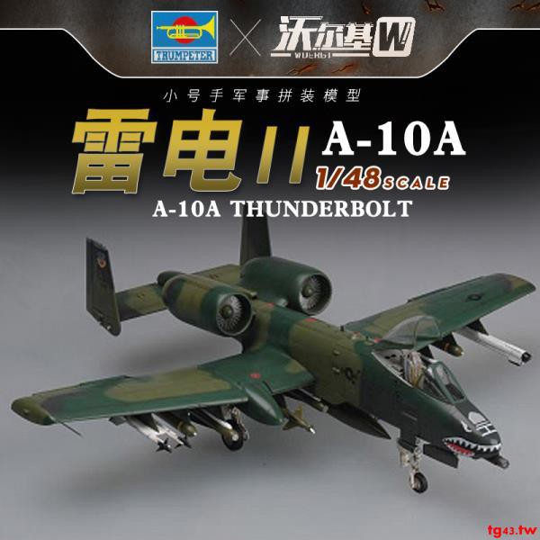 小號手拼裝飛機模型1 48美國空軍a10a雷電ii疣豬戰斗攻擊機 蝦皮購物