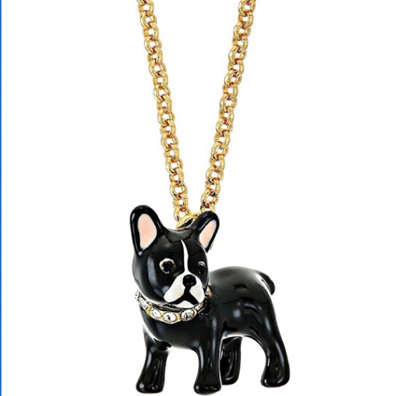 美國 Kate Spade 可愛俏皮立體法國鬥牛犬鎖骨鍊項鍊 蝦皮購物