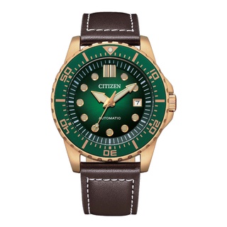 CITIZEN 星辰 Mechanical系列 紳士時尚皮革機械腕錶(NJ0173-18X)