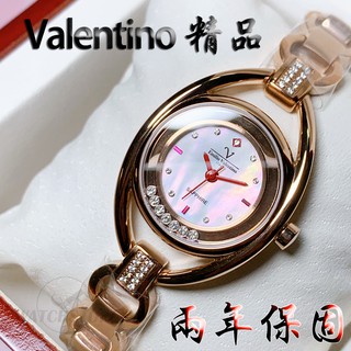 C&F 【Emilio Valentino】專櫃精品特殊滾鑽貓眼不鏽鋼腕錶 兩年保固 女錶
