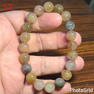 福祿壽 兔毛水晶 彩兔毛 手鍊 手環 手珠 10mm+ 天然❤水晶玉石特賣#C352-8