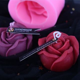 立體玫瑰花香薰蠟燭矽膠模具 DIY浪漫玫瑰蠟燭模具花朵手工皂模具