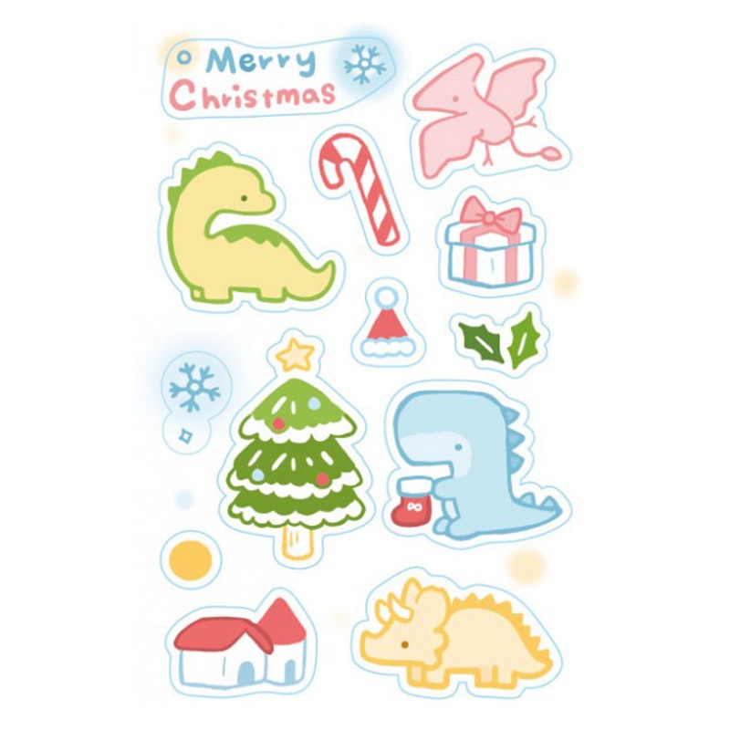 【 Micia 美日手藝館 】透明印章- 聖誕節 恐龍的耶誕歷險記 CPM145