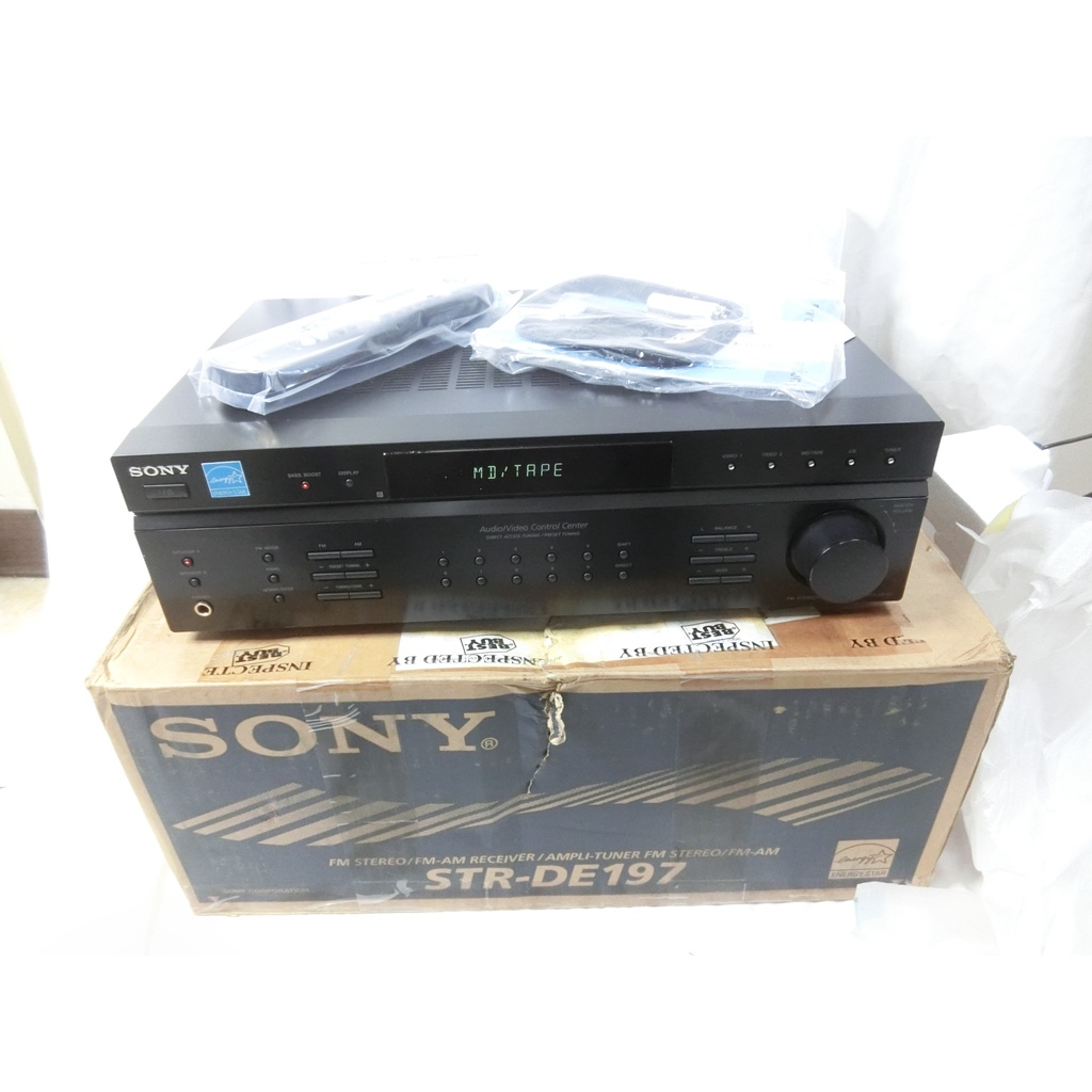 (h) 庫存新品 SONY STR-DE197 前級擴大機 AM/FM 收音機座