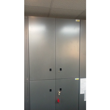 OA辦公家具-雙開門上置式公文櫃深灰色(新竹以北免運費)