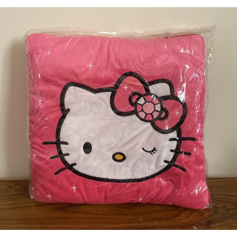 Hello Kitty 晶鑽兩用枕 抱枕 毯子 靠墊 靠枕