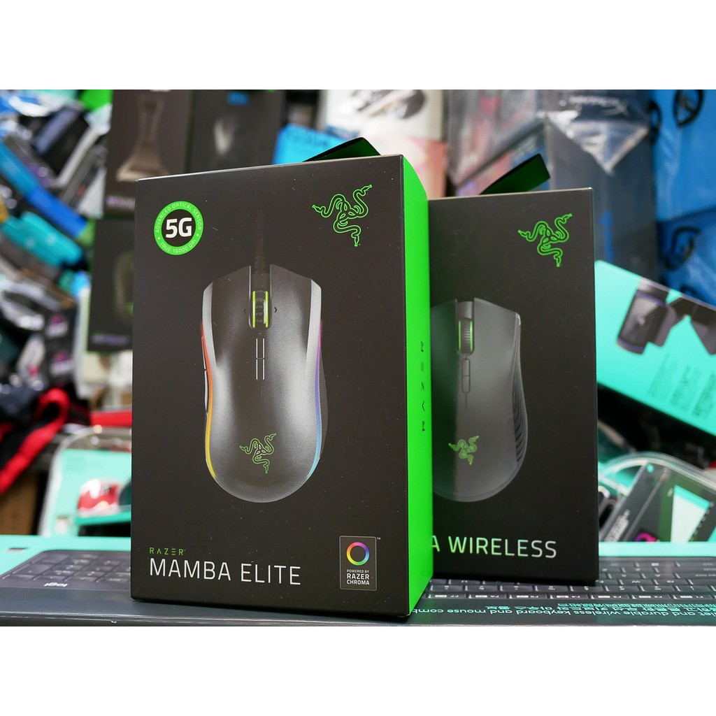 #本店吳銘 - 雷蛇 Razer Mamba Elite 曼巴眼鏡蛇精英版 5G 有線遊戲滑鼠 9鍵 巨集 多區全彩光