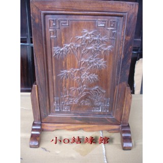 小o結緣館仿古傢俱.......菊'''竹'''桌上型小'屏風31x15x42 (快速到貨專區)