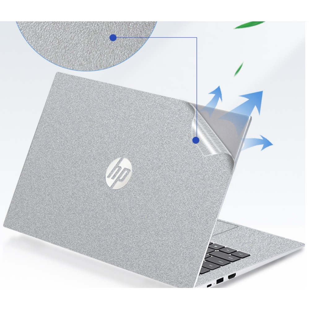 貼紙筆記本電腦 HP 啞光銀色側面皮膚 14 英寸 15.6 英寸 13 英寸保護套 HP Pavilion Elite