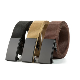 【YOHO】快拆耐用!自動扣免鑽孔 寬3.5cm 長120cm 多功能戰術腰帶 軍規尼龍編織褲帶皮帶