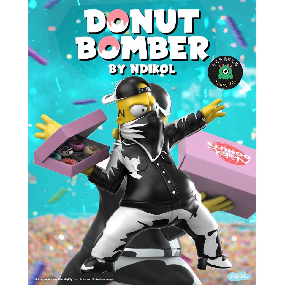 ［怪玩具］Mighty Jaxx DONUT BOMBER BY NDIKOL 甜甜圈辛普森 甜甜圈炸彈客 可超取.面交
