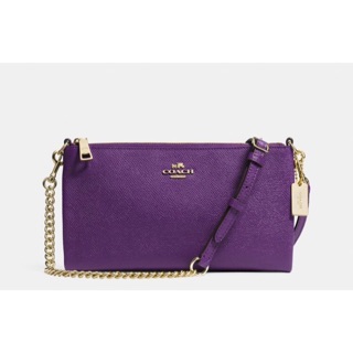 ❌已售出賠錢賣 COACH 52385 KYLIE CROSSBODY LEATHER BAG 紫色小斜背包