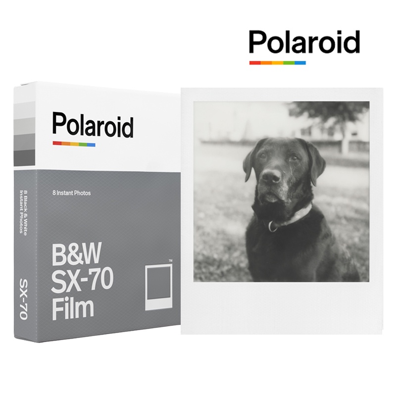 Polaroid寶麗來SX-70黑白相紙拍立得膠片白邊一盒8張