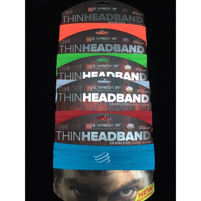 [瑞士] Compressport Head Band ON/OFF 運動止汗頭帶 窄版 (5色), 頭套 吸汗帶