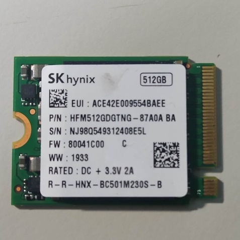 SK Hynix 海力士 BC501 512G 512GB 2230 NVME PCIE SSD M.2 固態硬碟