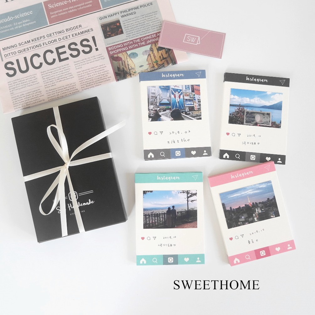 [🔺現貨] 滿額免運▶可代洗照片Sweet Home－Instagram 造型小卡『套裝禮盒組』 - IG生日手工卡片