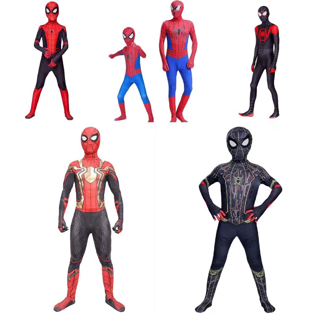 【Cherry】萬聖節聖誕超級英雄節蜘蛛俠cosplay兒童緊身衣服裝Spiderman