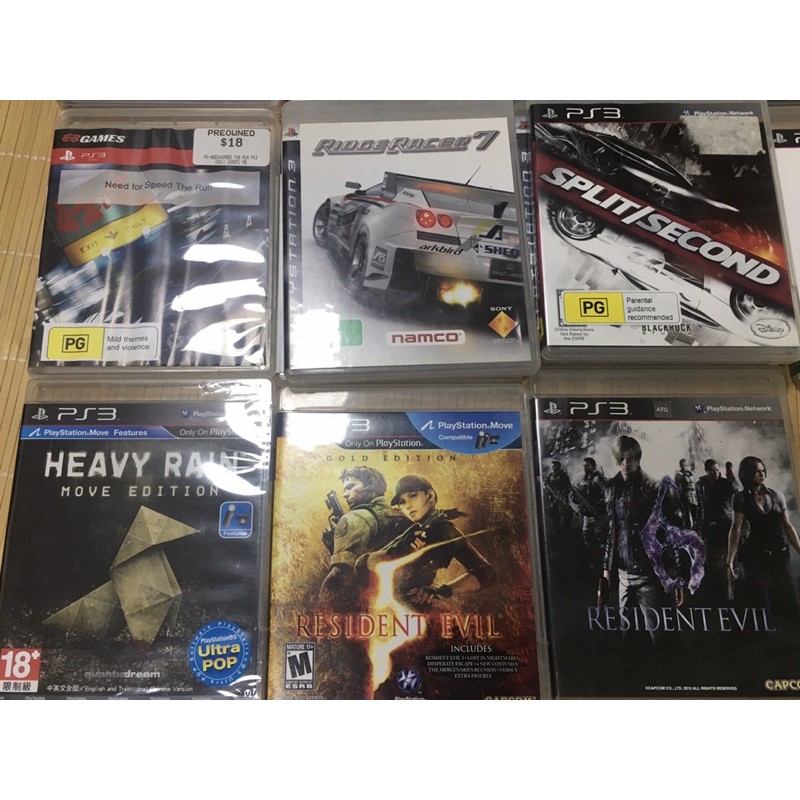 出清 Ps3瞬間爆發split Second Heavy Rain 實感賽車7 惡靈古堡5 生化危機6 決戰時刻鬼魅 蝦皮購物