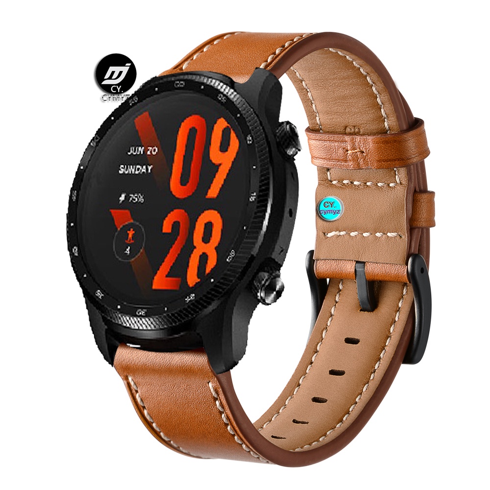 Ticwatch Pro 3 Ultra GPS 錶帶 皮革錶帶 Ticwatch E2 / Pro 3 錶帶 運動腕帶