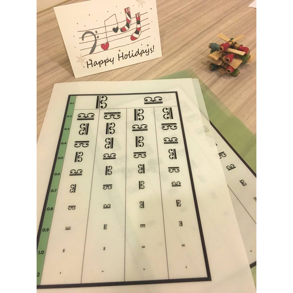 現貨 中音譜記號視力表三層資料夾 C Clef Eye Chart 3 Layer L Shape Folder 蝦皮購物