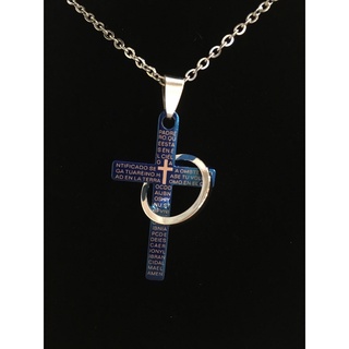 項鍊 (Immanuel飾品坊.十字架.主禱文.套戒.藍) G10508701