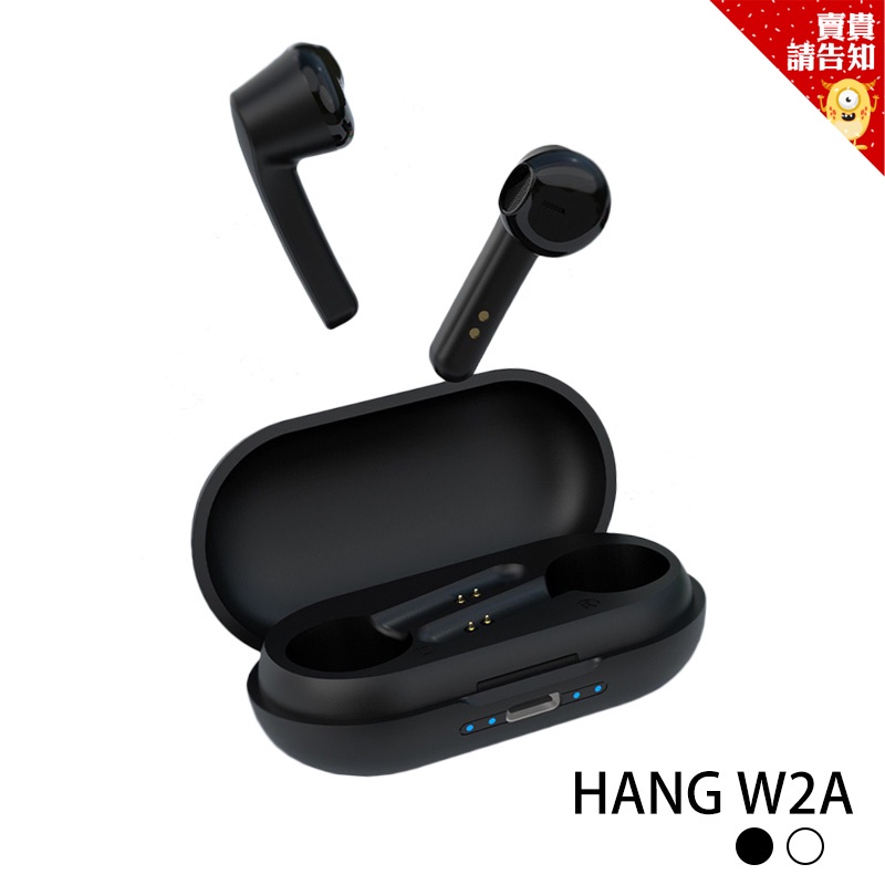 HANG W2A 無線藍芽耳機 半入耳式 藍牙耳機 藍芽5.0 無線耳機 支援IOS 安卓 耳機 附發票【賣貴請告知】