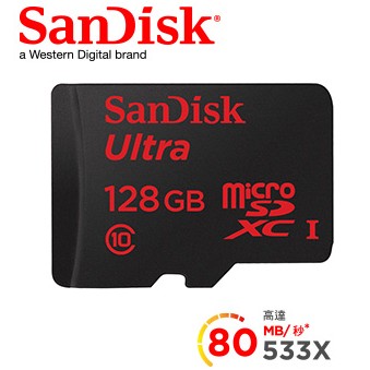 SanDisk Ultra microSD UHS-I 128GB 記憶卡