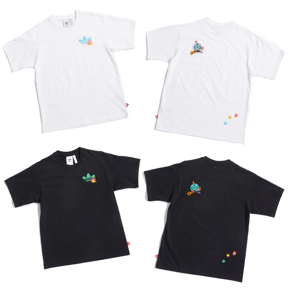 adidas ORIGINALS TEE Y2K TEE 5 男款 短袖上衣 短T T恤 火焰 H8041 H8043