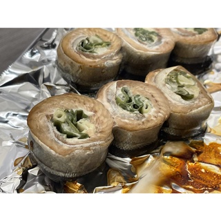 【禧福水產】獨家居酒屋專用烤秋刀魚蔥卷/純手工◇$特價249元/400g±10%/4隻◇日本料理烤肉居酒屋餐廳團購無菜單
