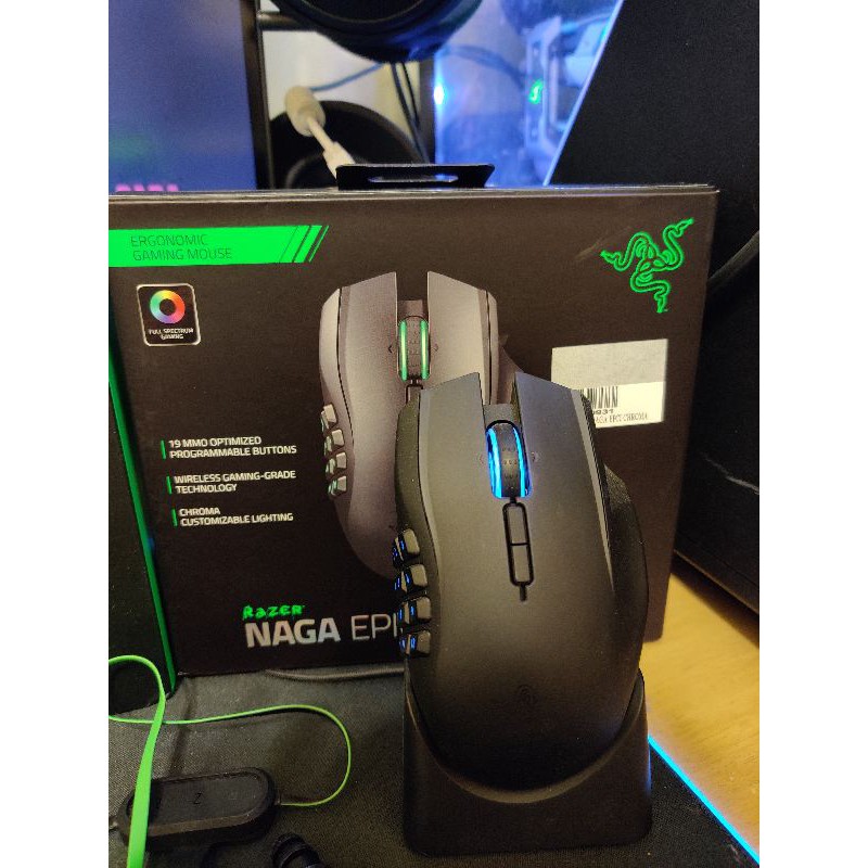 雷蛇 razer naga epic chroma rgb wireless電競無線遊戲滑鼠