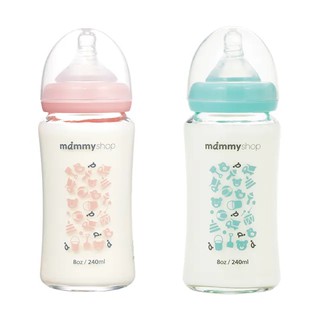 mammyshop 母感體驗2.0 寬口玻璃奶瓶 240ml 【樂兒屋】