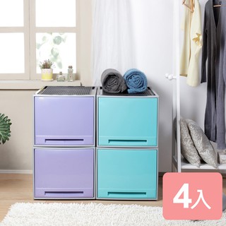 《真心良品》卡柏超大抽屜式整理箱65L-4入組