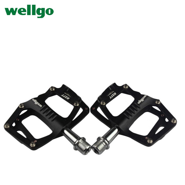 格 Wellgo R277 陽極CNC鋁合金 輕量化 培林踏板 盒裝 黑色 M194升級版