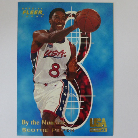 ~ Scottie Pippen ~名人堂/公牛三劍客/天下第二人/皮朋.皮本 1996年FLEER.NBA球員卡