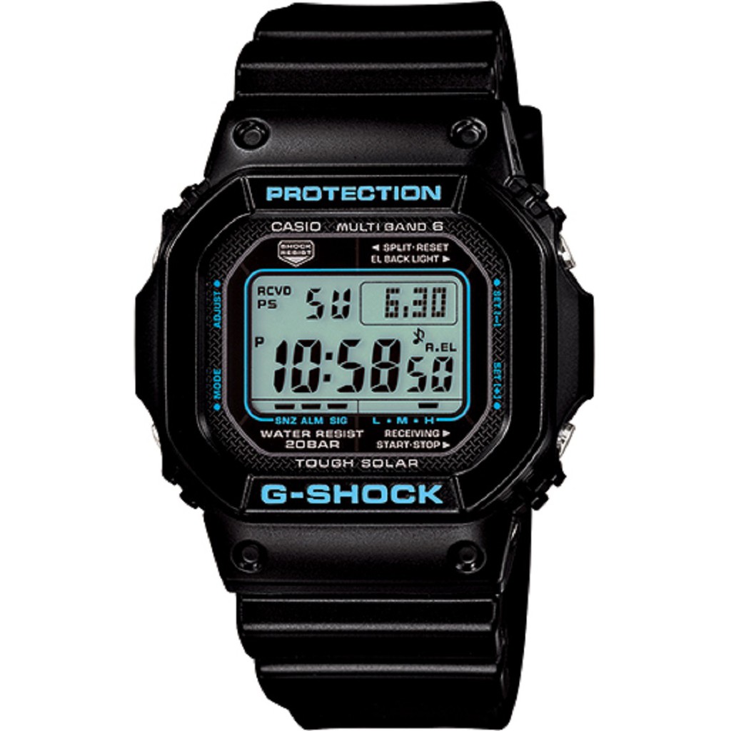 【CASIO】G-SHOCK 高科技經典M5610進化電波錶-黑X藍GW-M5610BA-1 台灣卡西歐保固一年