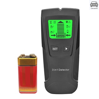 3 合 1 螺柱探測器牆壁探測器 - 電子螺柱傳感器牆壁掃描儀中心查詢 - 帶電池 LCD 顯示屏，用於木質金屬螺柱交流