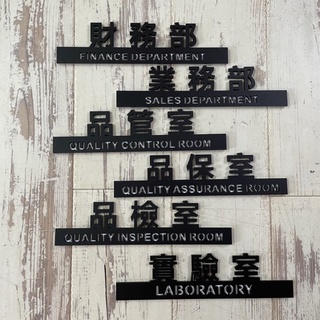鏤空壓克力實驗室品保室品檢室品管室業務部財務部標示牌 指示牌 辦公室 商業空間 開店必備 歡迎牌